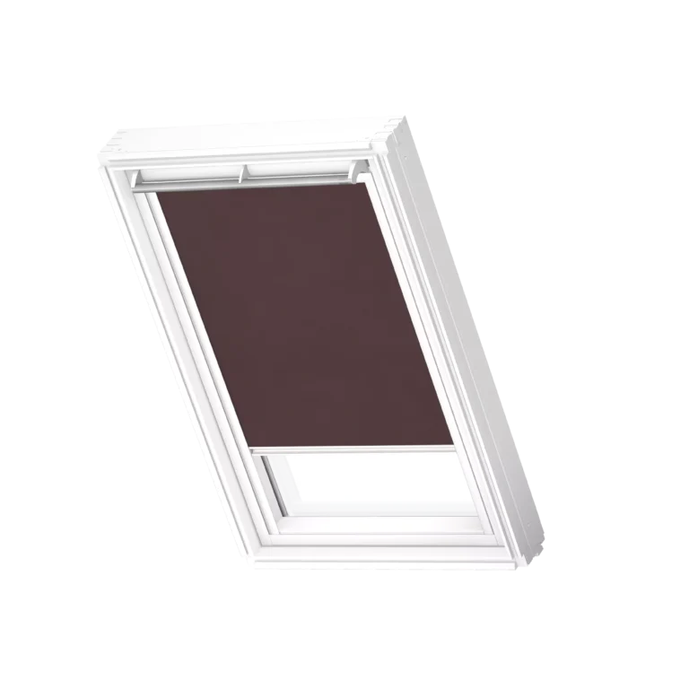 Półprzezroczysta roleta dekoracyjna VELUX RFL z białymi prowadnicami RFL F04 4162SWL