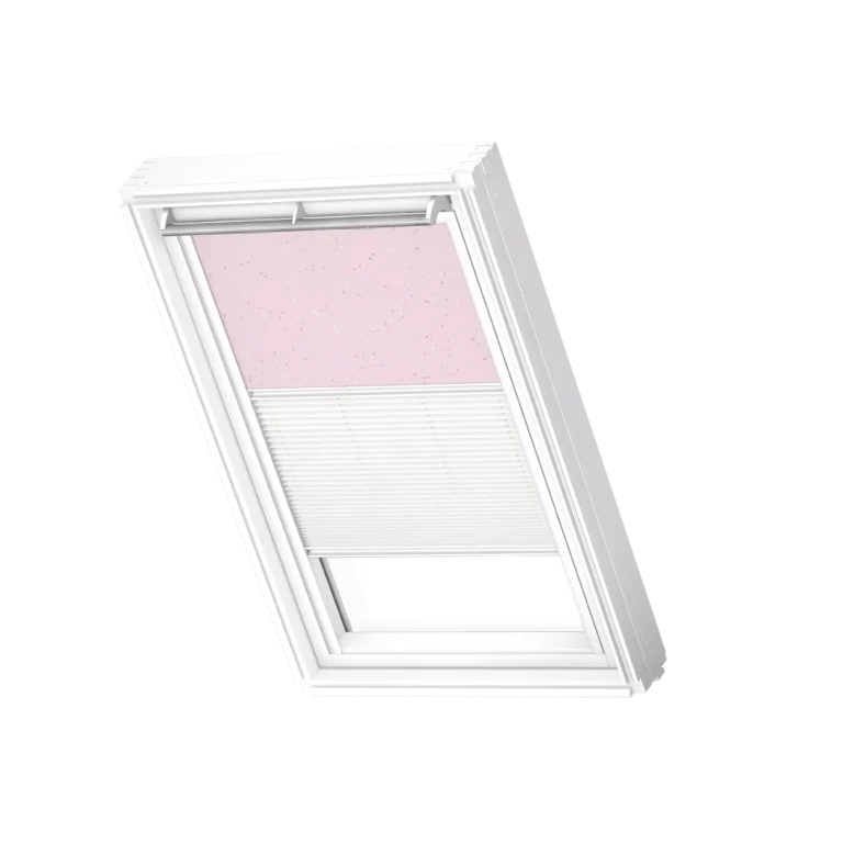 Roleta zaciemniająca-plisowana VELUX DFD, z białymi prowadnicami DFD UK10 4659SWL
