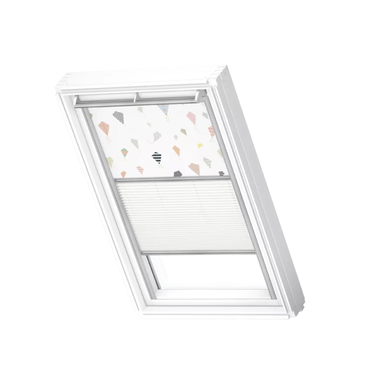 Roleta zaciemniająco-plisowana VELUX DFD z prowadnicami aluminiowymi DFD UK10 4667S