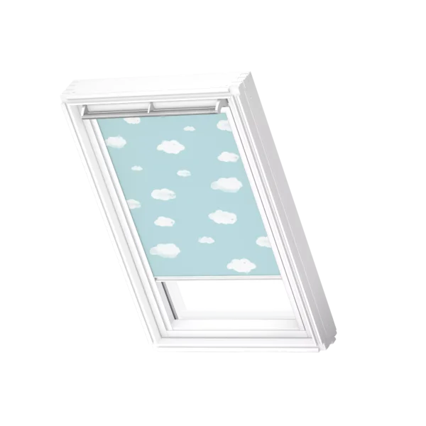 Roleta zaciemniająca VELUX DKL z białymi prowadnicami DKL MK04 4660SWL