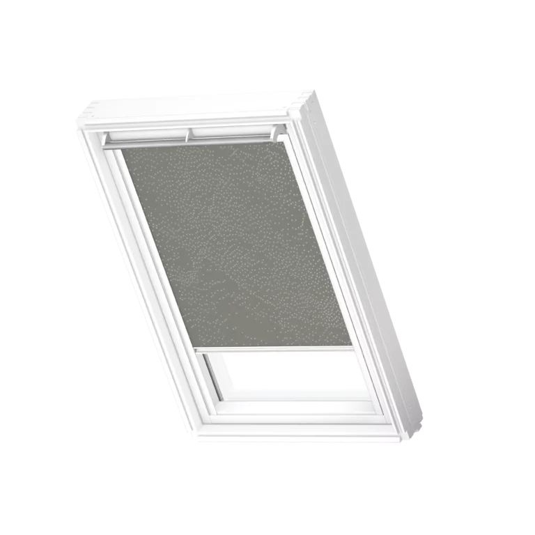 Roleta zaciemniająca VELUX DKL z białymi prowadnicami DKL CK01 4575SWL