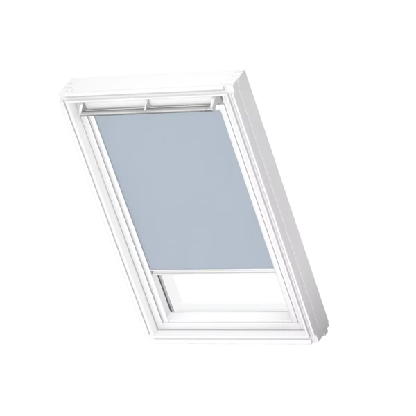 Półprzezroczysta roleta dekoracyjna VELUX RFL z białymi prowadnicami RFL F04 4166SWL