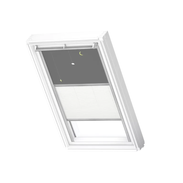 Roleta zaciemniająco-plisowana VELUX DFD z prowadnicami aluminiowymi DFD UK10 4665S