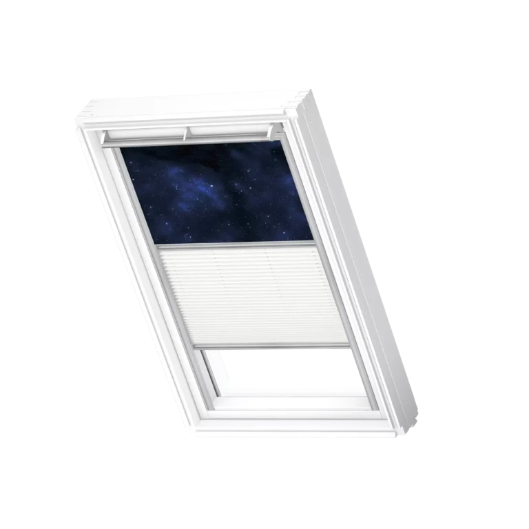 Roleta zaciemniająco-plisowana VELUX DFD z prowadnicami aluminiowymi DFD UK10 4653S