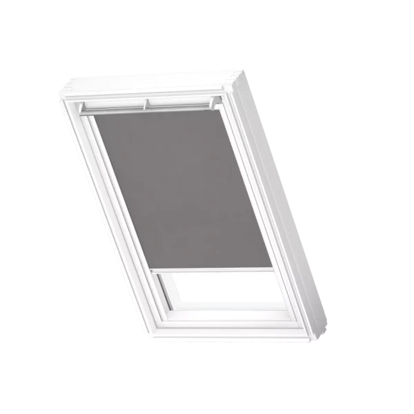 Półprzezroczysta roleta dekoracyjna VELUX RFL z białymi prowadnicami RFL F04 4161SWL