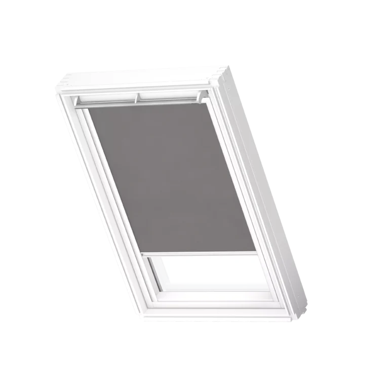 Półprzezroczysta roleta dekoracyjna VELUX RFL z białymi prowadnicami RFL F04 4161SWL