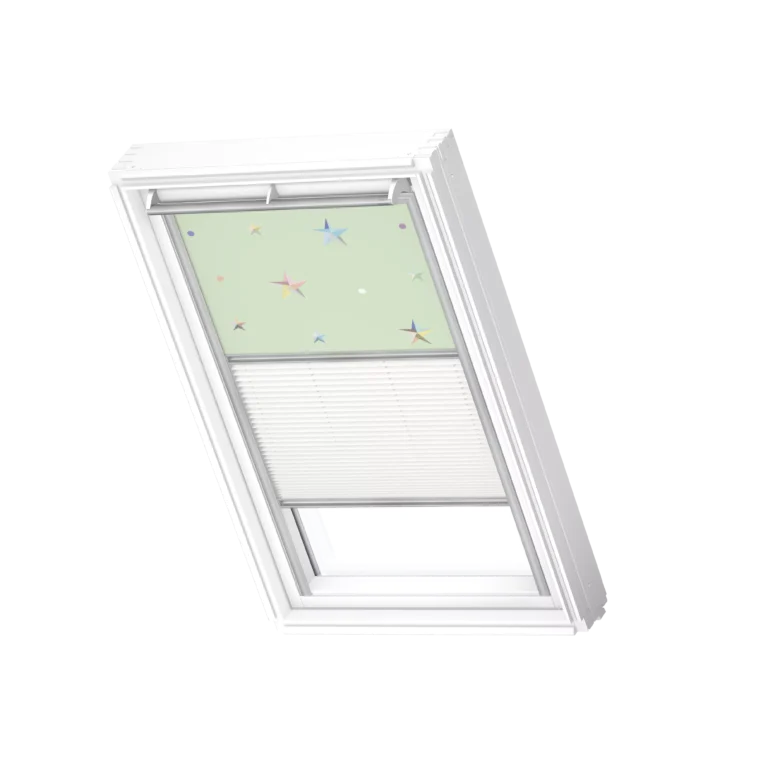 Roleta zaciemniająco-plisowana VELUX DFD z prowadnicami aluminiowymi DFD F04 4661S