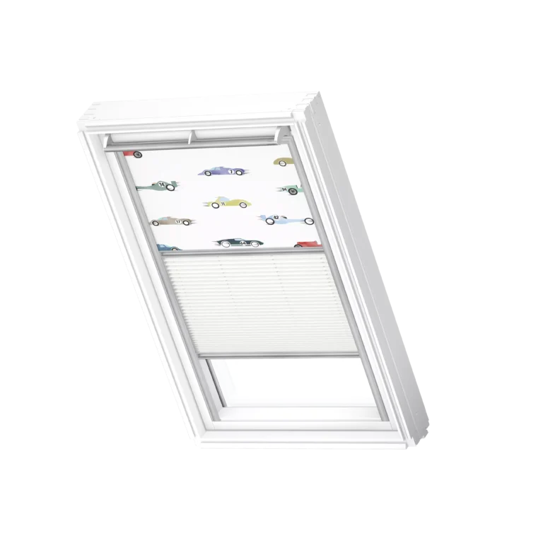 Roleta zaciemniająco-plisowana VELUX DFD z prowadnicami aluminiowymi DFD F04 4654S